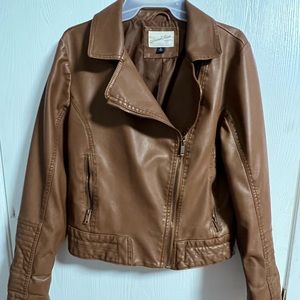 Universal Thread Brown Medium Faux Leather Jacket